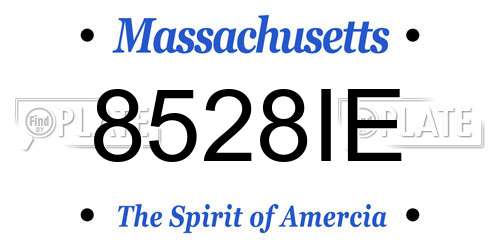 8528IE Massachusetts License Plate