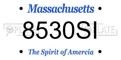 8530SI Massachusetts License Plate