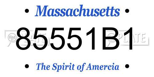 85551B1 Massachusetts License Plate