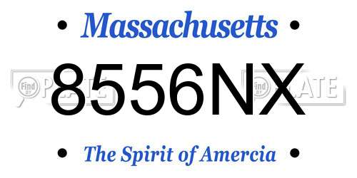 8556NX Massachusetts License Plate