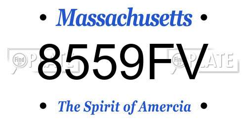 8559FV Massachusetts License Plate