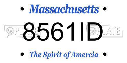 8561ID Massachusetts License Plate
