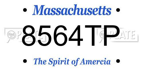 8564TP Massachusetts License Plate
