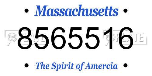 8565516 Massachusetts License Plate