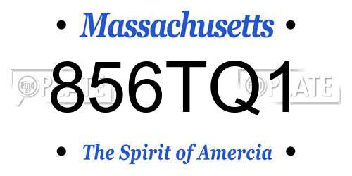 856TQ1 Massachusetts License Plate