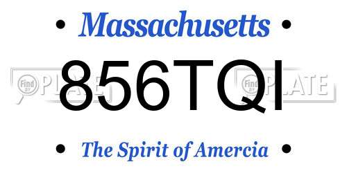 856TQI Massachusetts License Plate
