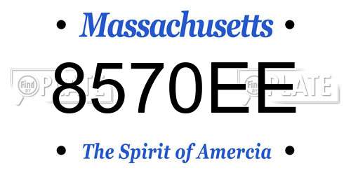8570EE Massachusetts License Plate