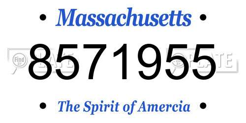 8571955 Massachusetts License Plate