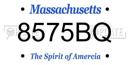 8575BQ Massachusetts License Plate