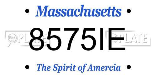 8575IE Massachusetts License Plate