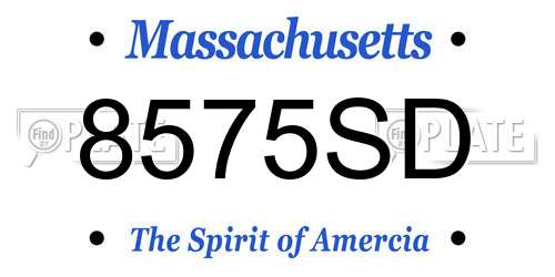 8575SD Massachusetts License Plate