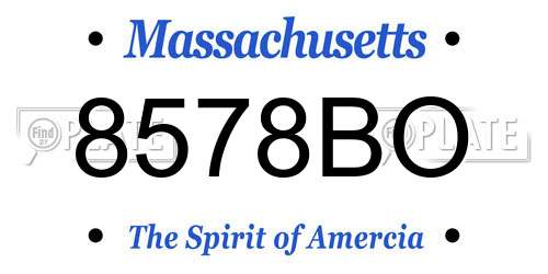 8578BO Massachusetts License Plate