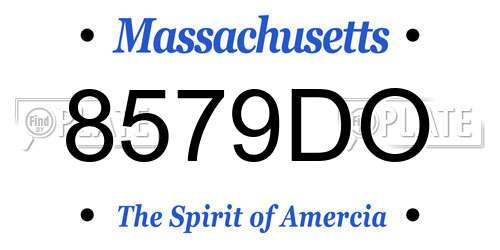 8579DO Massachusetts License Plate