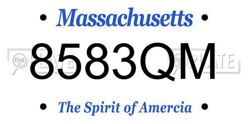 8583QM Massachusetts License Plate