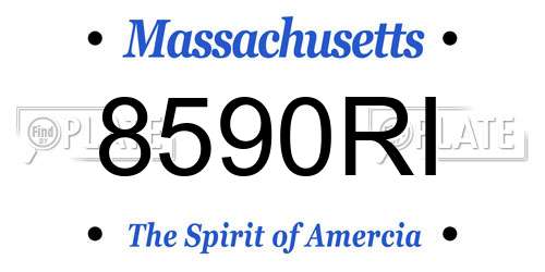 8590RI Massachusetts License Plate