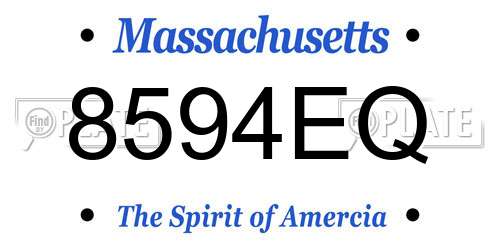 8594EQ Massachusetts License Plate