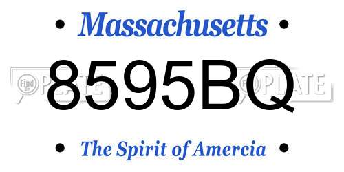 8595BQ Massachusetts License Plate