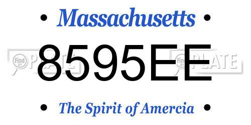 8595EE Massachusetts License Plate