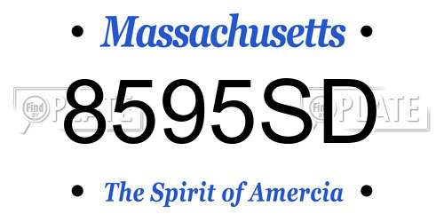 8595SD Massachusetts License Plate