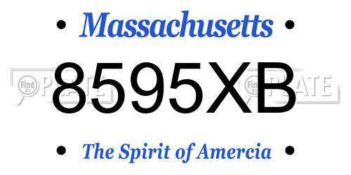 8595XB Massachusetts License Plate