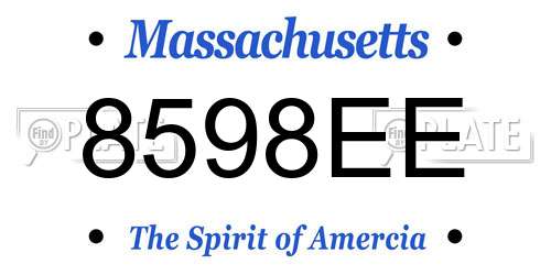 8598EE Massachusetts License Plate