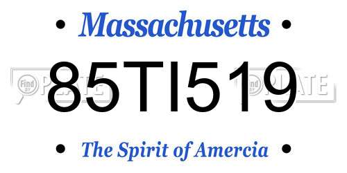 85TI519 Massachusetts License Plate