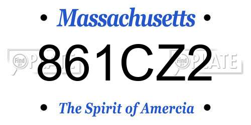 861CZ2 Massachusetts License Plate