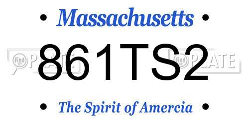 861TS2 Massachusetts License Plate