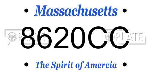 8620CC Massachusetts License Plate