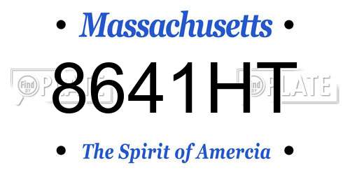8641HT Massachusetts License Plate