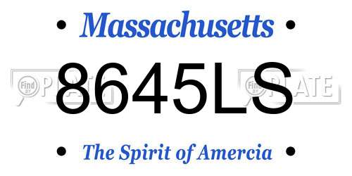 8645LS Massachusetts License Plate