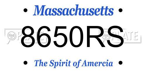 8650RS Massachusetts License Plate