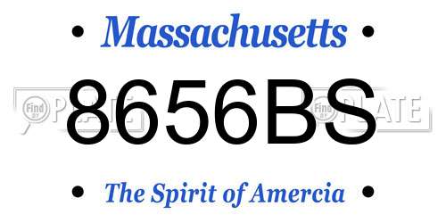 8656BS Massachusetts License Plate