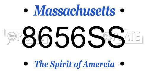 8656SS Massachusetts License Plate