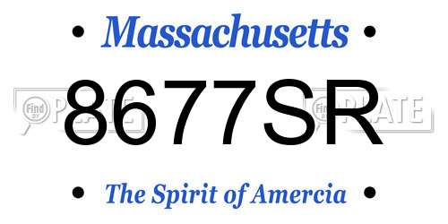 8677SR Massachusetts License Plate