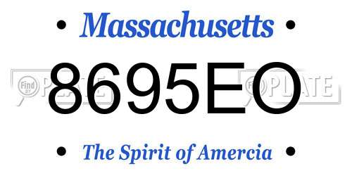 8695EO Massachusetts License Plate