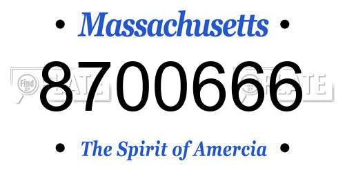 8700666 Massachusetts License Plate