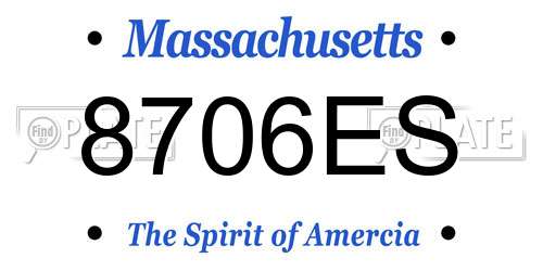 8706ES Massachusetts License Plate