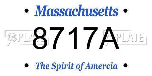 8717A Massachusetts License Plate