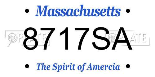 8717SA Massachusetts License Plate