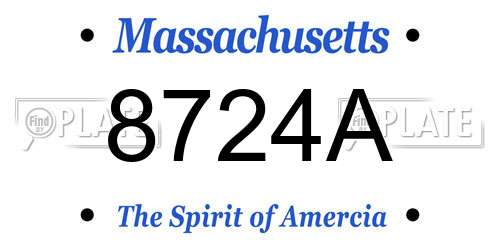 8724A Massachusetts License Plate