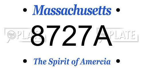 8727A Massachusetts License Plate