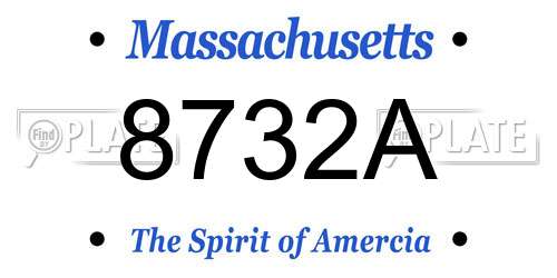 8732A Massachusetts License Plate