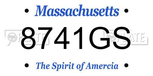 8741GS Massachusetts License Plate