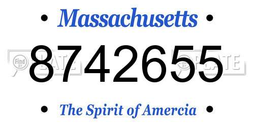 8742655 Massachusetts License Plate