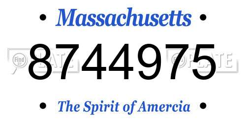 8744975 Massachusetts License Plate