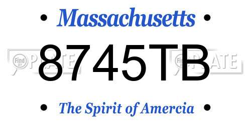 8745TB Massachusetts License Plate