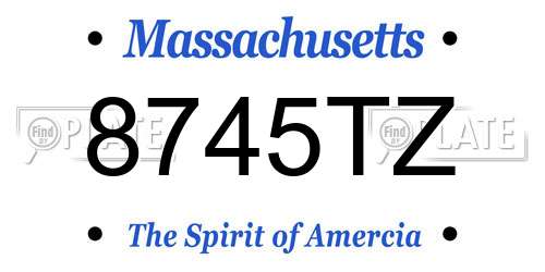 8745TZ Massachusetts License Plate