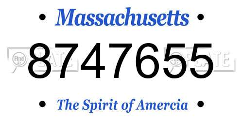 8747655 Massachusetts License Plate