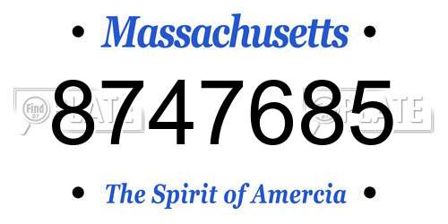 8747685 Massachusetts License Plate